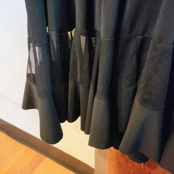 NWOT/ BUDAPEST black lace & sheer panel mini skirt - Picture 4 of 4